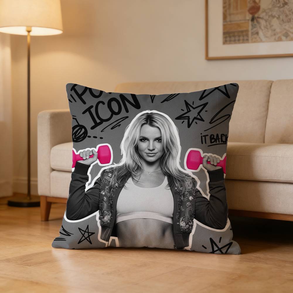 Princess of Pop BBritney Spears Pillow Case Cushion Cover Throw Pillow Case For Car Sofa