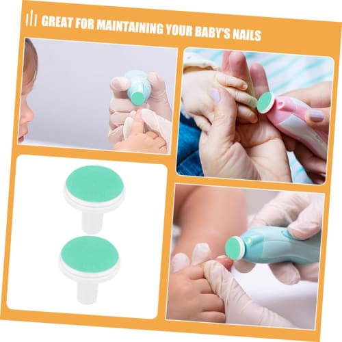 FRCOLOR Baby Nail Trimmer Replacement Pads, 10-Pack, Gentle Nail File Pads for Electric Nail Care, Multi-Purpose Replacement Heads for Toddlers