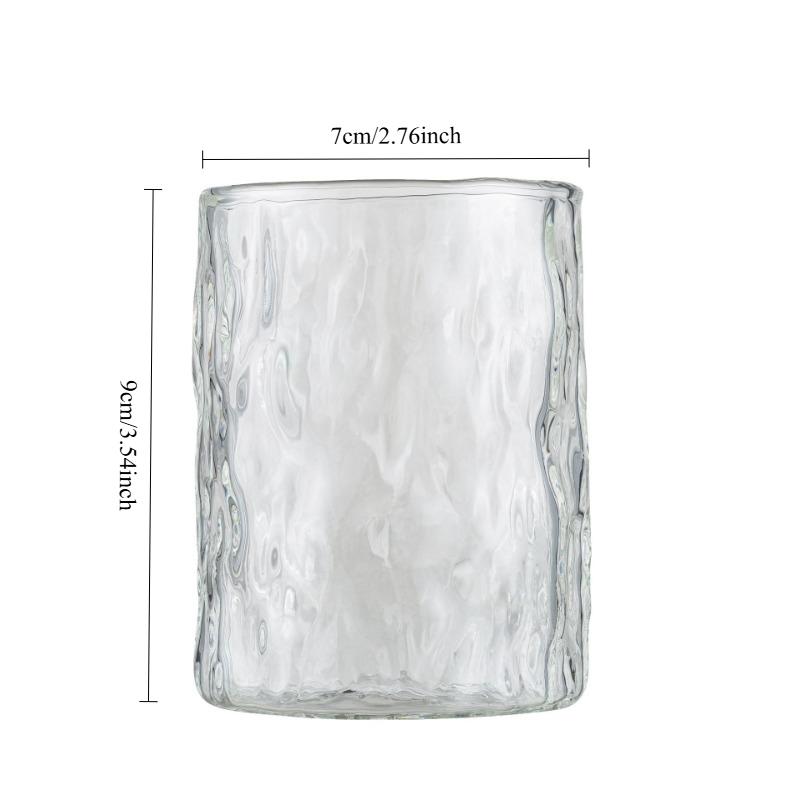High-value glass water cup women's household flower tea cup with handle, explosion-proof and heat-resistant coffee cup