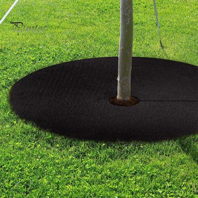 12 Pezzi Anello Pacciamatura Alberi 20,5 Pollici Tappetino Barriera Anti-Erbacce Riutilizzabile per Alberi Tessuto Degradabile Tappetino Protettore Alberi per Controllo Erbacce Protezione Radici