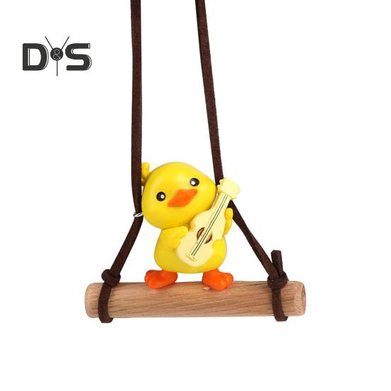 

Подвеска в виде утки для автомобиля, симпатичное украшение для зеркала заднего вида, крутая качающаяся утка, многофункциональная сумка, талисман для дома и сада, подарки жёлтый