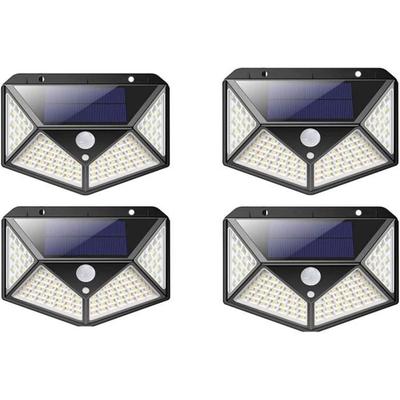 Outdoor Solar Lights 100 LED, Set of 4 Waterproof Outdoor Garden Solar Lights 100 LED 1800 mAh with [Z374] Detector