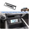 Soft Carbon Fiber Center Console Seat Heating Button Switch Trim Sticker Fit for Nissan Titan 2016-2023, Console Heating Button Panel Trim Cover