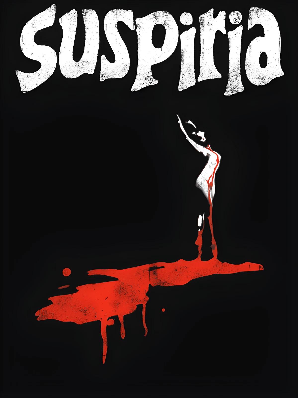 Suspiria logo with dancer blood pool T-Shirt | Dario Argento Horror movie tee L
