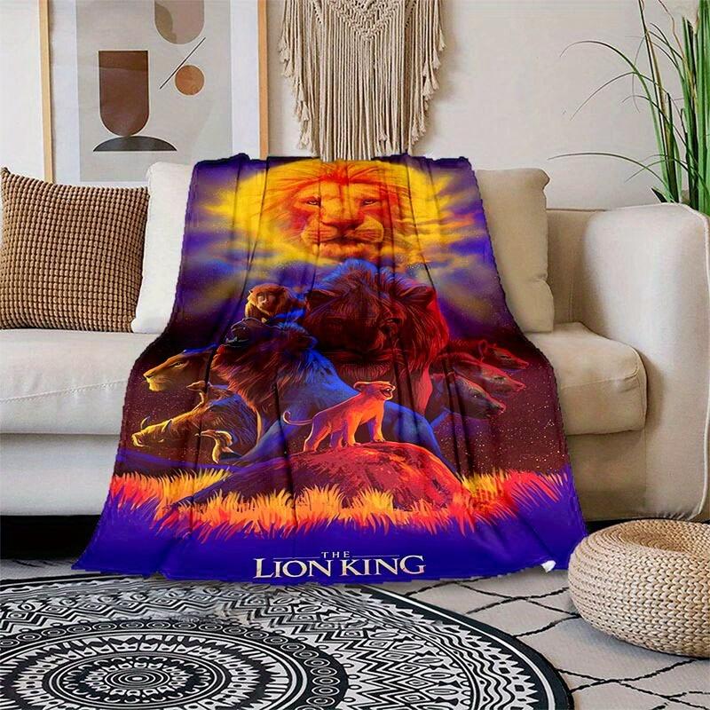 

1pc The Lion King Printing Blanket - Soft, All-Season Throw for Living Room, Bedroom,Personalized Gift with Adorable Cartoon Design 80cmx120cm(31inx47in)