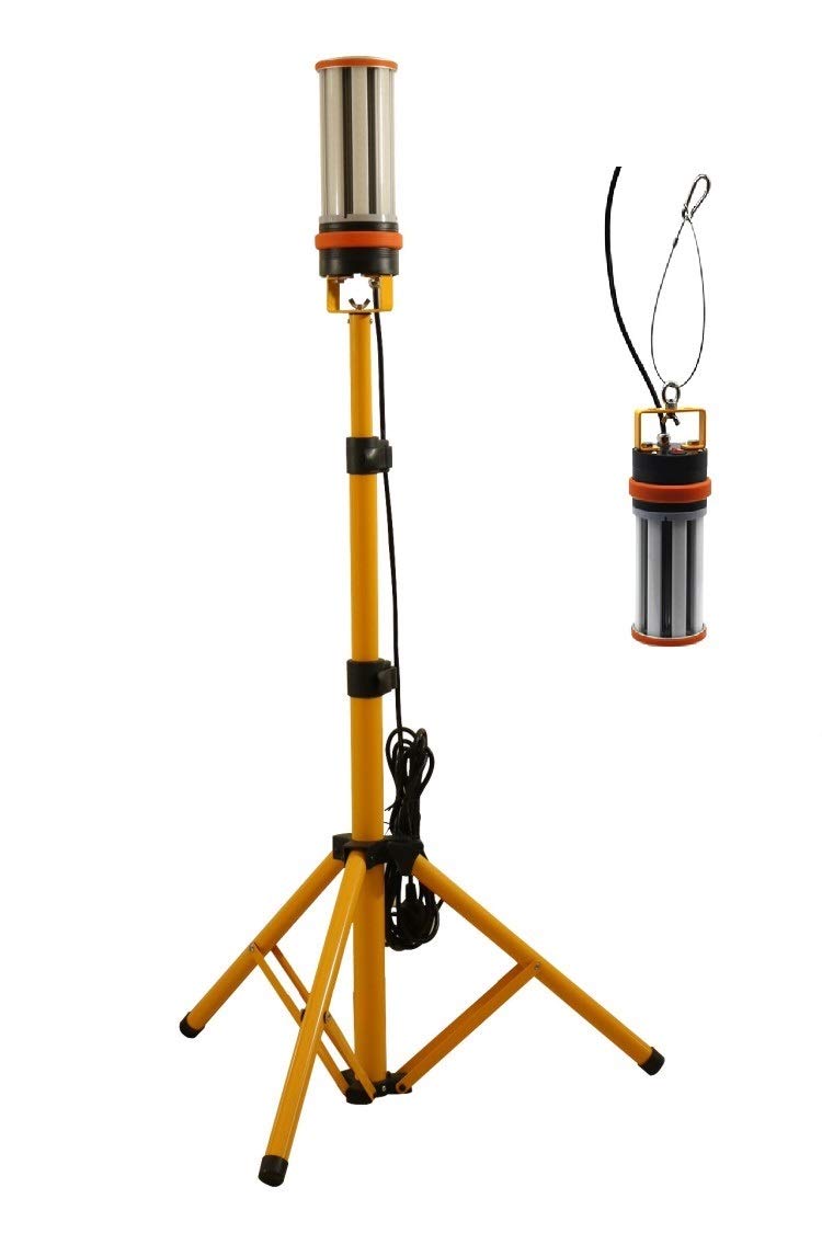 

WithProject 360-Degree LED Floodlight Work Light, 45W, Omnidirectional, High Brightness 5600lm, IP64 Waterproof, Tripod Stand, Wide-Range Lighting