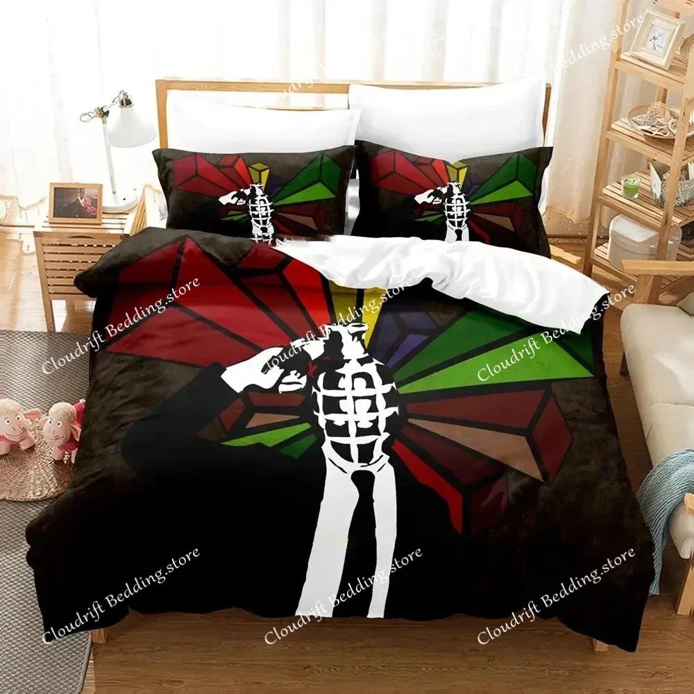 Personality Technology Anonymous Bedding Set Duvet Cover Bed Set Quilt Cover Pillowcase Comforter King Queen Size Boys Adult026