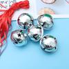 10pcs Jingle Bells Decor Set 4Cm Golden Christmas Bells 10M Ribbon Handmade Hollow Diy Accessories Party Ornament Hanging