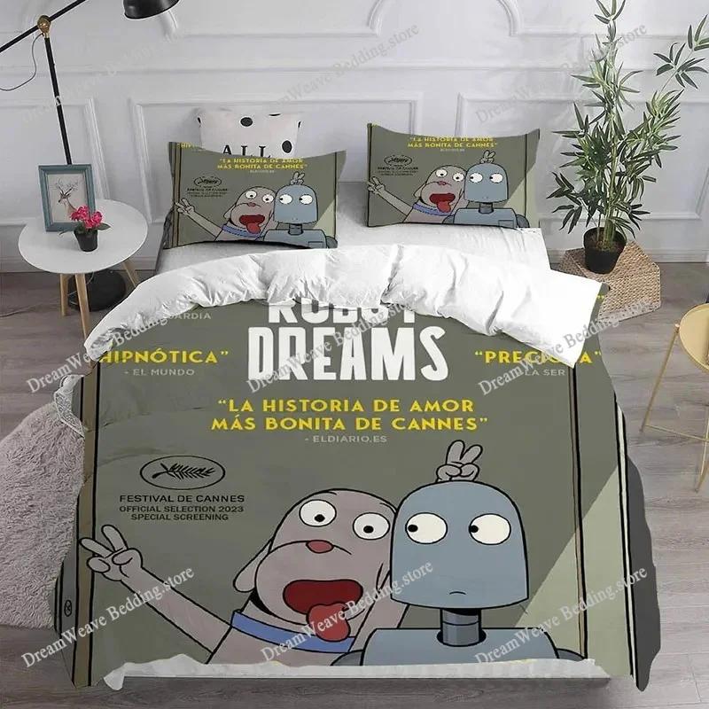 Cartoon Robot Dreams Bedding Sets Comforter Quilt Bed Cover Duvetcover Pillow Case Kids Adult Size Home Textiles Luxury Gift