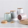 Modern Minimalist Ceramic Wooden Lid Sealed Jar Kitchen Storage Supplies Storage Jar Miscellaneous Grains Coffee Tea Food Jars