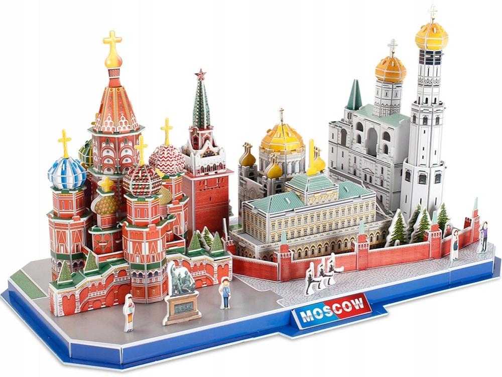 Kostková zábavná skládačka 3D městská linie moskva moskwa cubicfun 107 dílků mc266h
