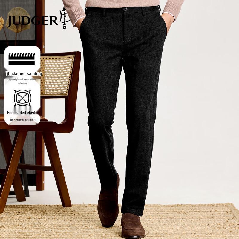 

Zhuangji Men s Four-Way Stretch Warm Casual Pants 33