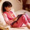 Kpop Demon Hunter Cartoon Toddler Sweater Pants Set With Cotton Blend Fabric For Kids Age 3 To 8