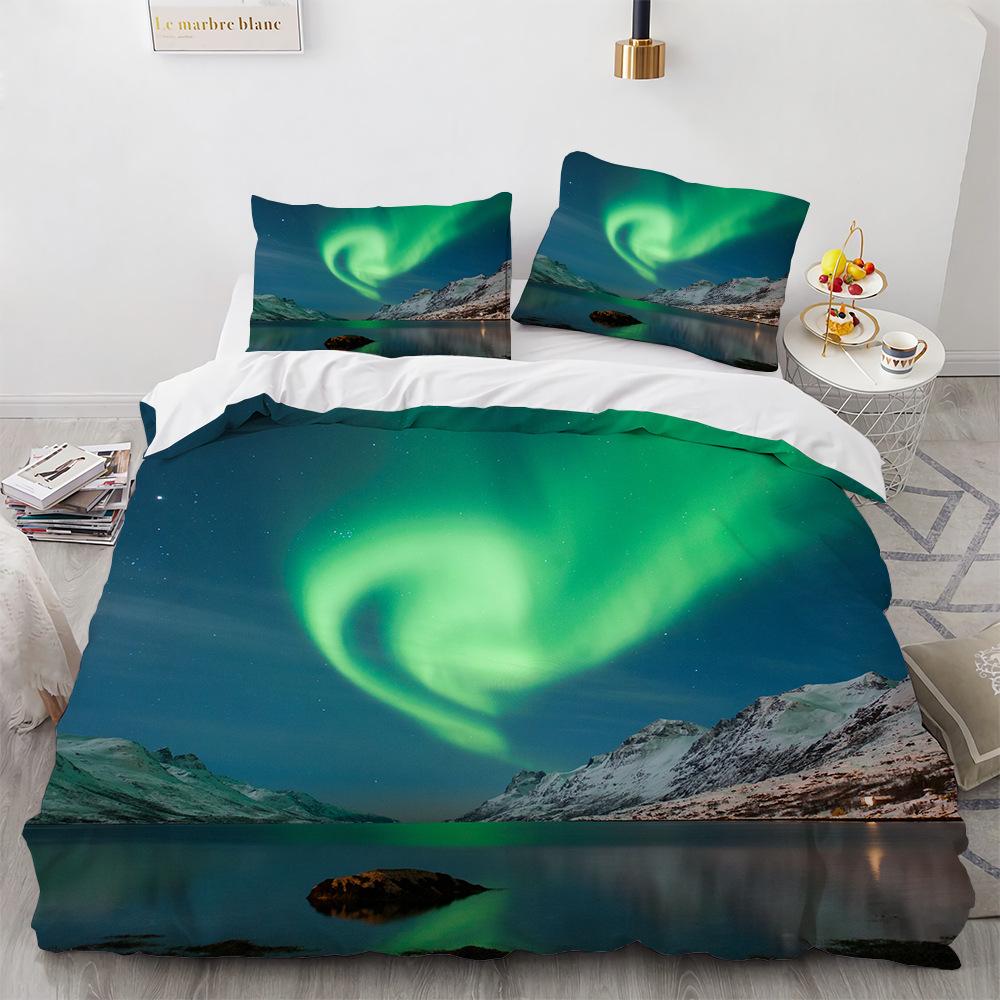 Galaxy Duvet Cover Set Space Romantic Magic Polyester Comforter Cover for Kids Boys Girls Bedding Set King Size with Pillowcase
