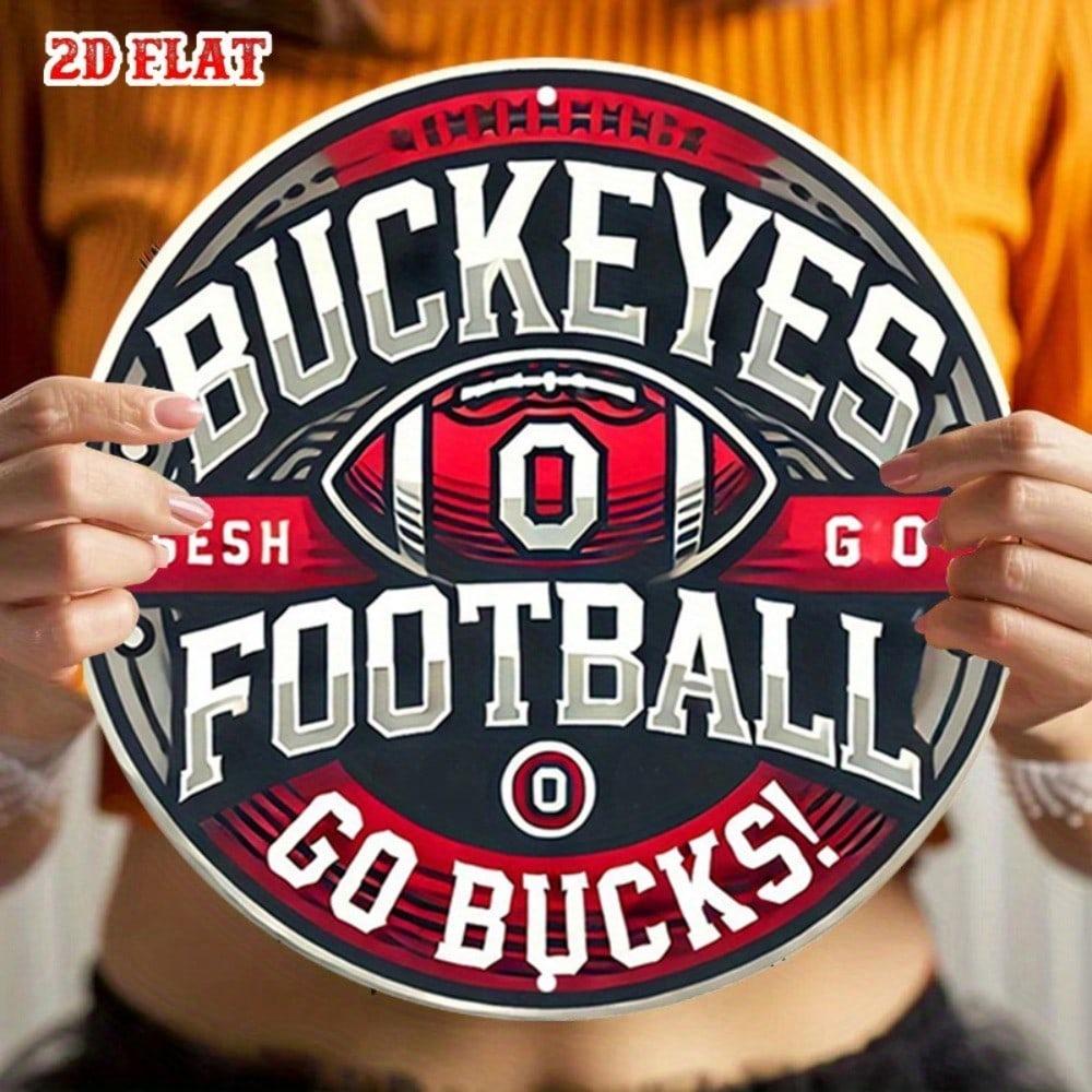 Vintage Football Helmet Tin Sign 20cm Round Aluminum Plaque Old School Bar Decor
