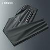 Summer Casual Pants Men's Large Size Loose Tie Thin Sports Ice Silk Elastic Straight Pants