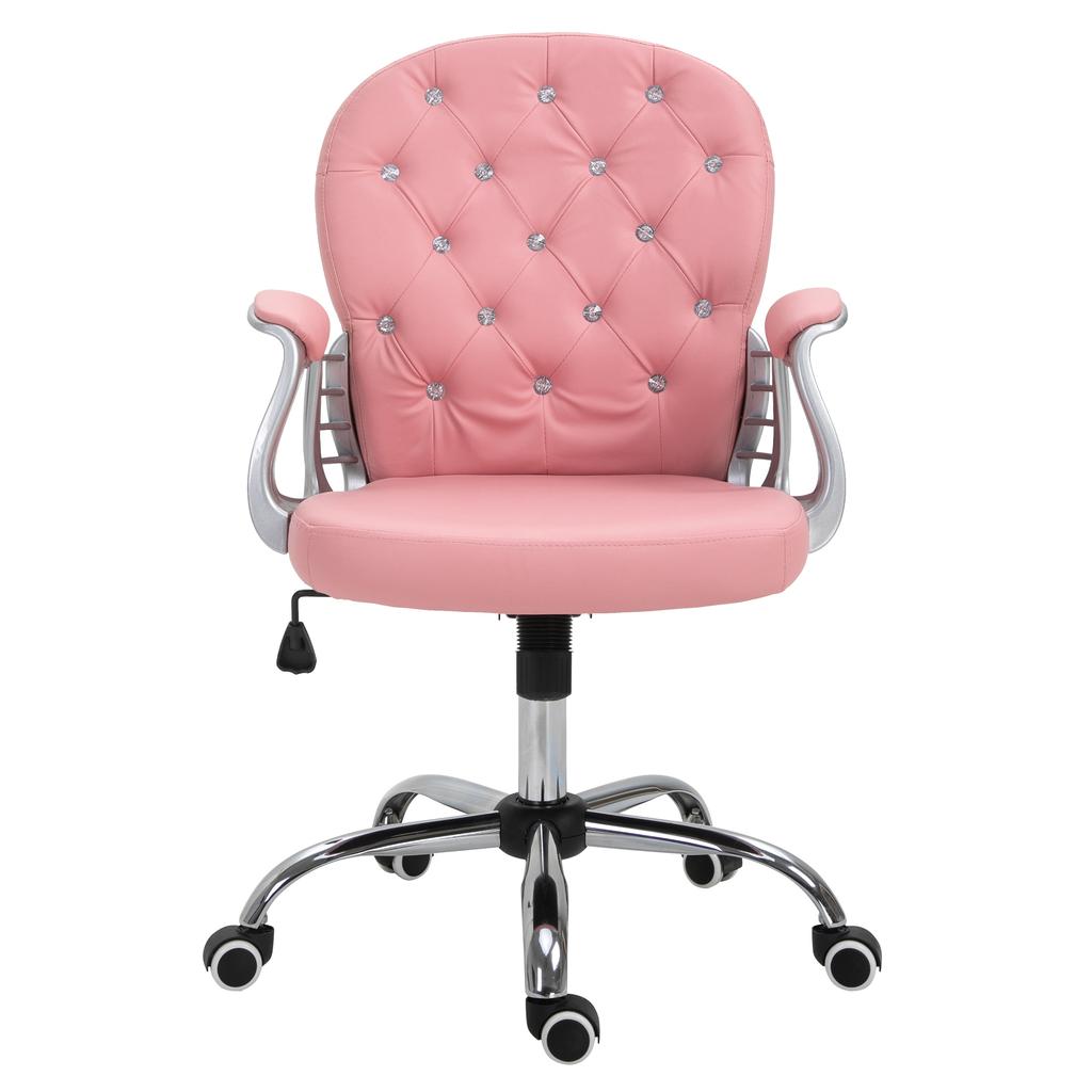 Krzesło do Home Office Krzesło Biurkowe ze Skóry Ekologicznej Krzesło Obrotowe z Regulacją Wysokości Krzesło do Toaletki Krzesło Biurowe do 120 kg Obciążenia, do Nauki