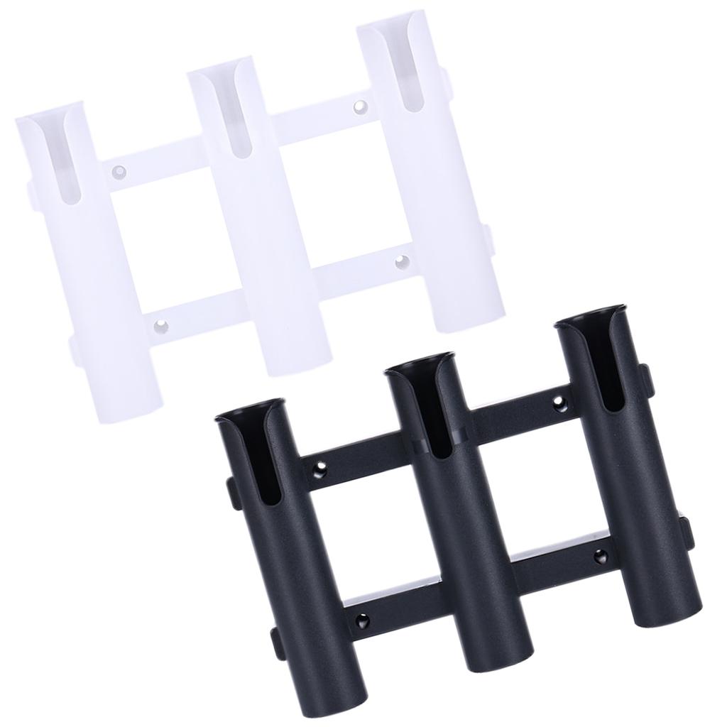 Wall Mounted Fishing Rod Holder Bracket 3 Rods Tube Plastic Boat Fishing Rod Racks