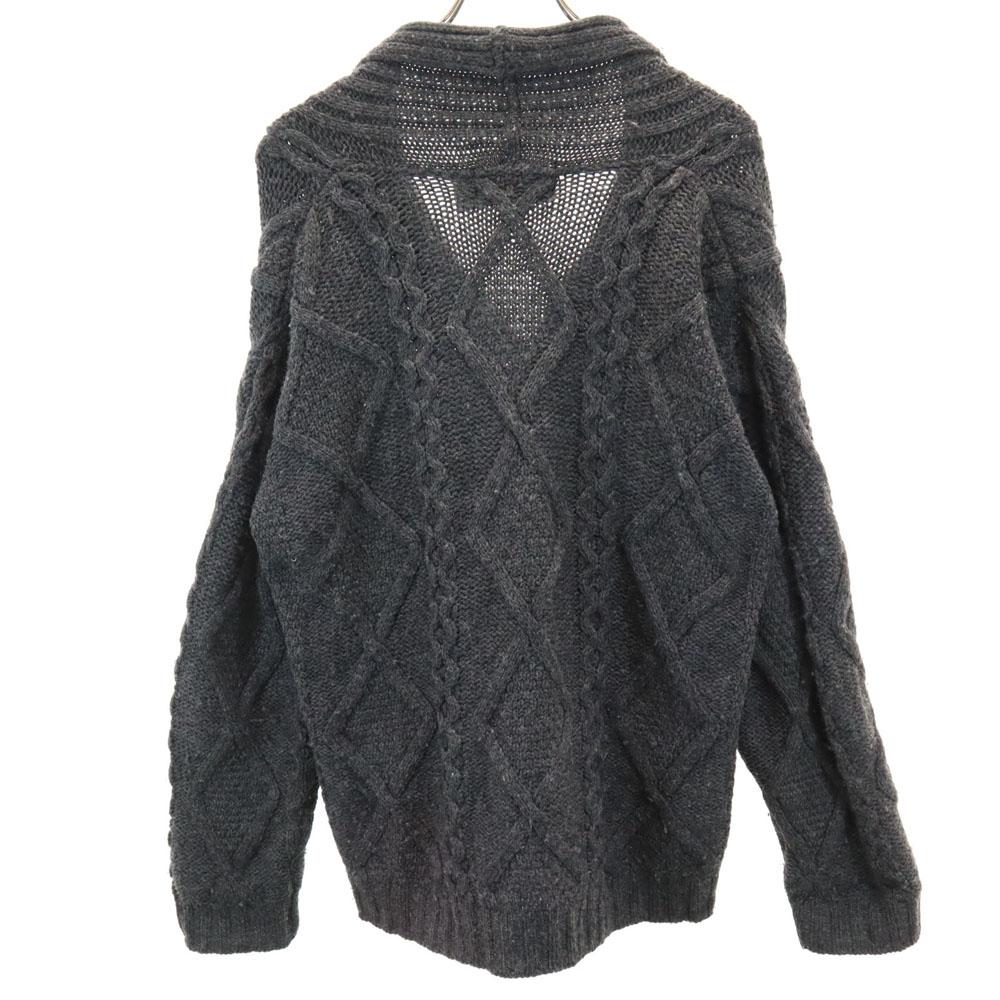 Aran Crafts 90s Irish Merino Wool Old Long Sleeve Shawl Collar Knit Cardigan Men's Used