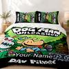 Dog Man Custom Name 3pc Set Perfect for Bedroom Use Comfortable Bedding Set Includes a Duvet Cover and Two Pillowcases Ideal Birthday or Christmas Gif