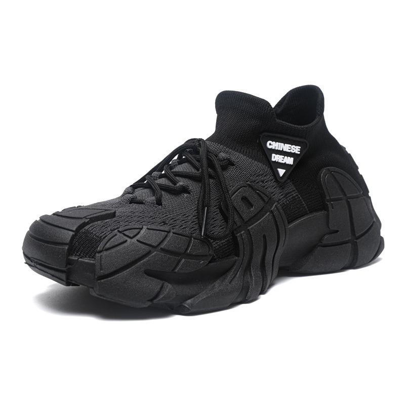 Couple Flying Woven Shoes Autumn New Student Sports Shoes Running Casual Height Increase Couple Shoes