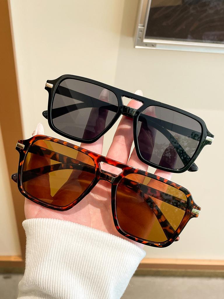 2PCS Large Frame Froggy Sunglasses Men's Outdoor Fitness Beach Sun Protection Women's Driving Glasses Couple Style