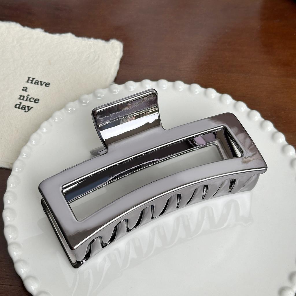 

Hair Large Premium Clip In Silver Resin For Effortlessly Beautiful Ponytail Styles Square Clip