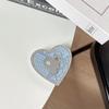 Solid Leather Heart-Shaped MagSafe Phone Holder with Mirror