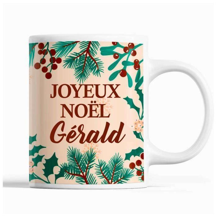 Mug - Gérald - Christmas - Ceramic - Beige - 325 Ml - Dishwasher & Microwave Safe; Microwave
