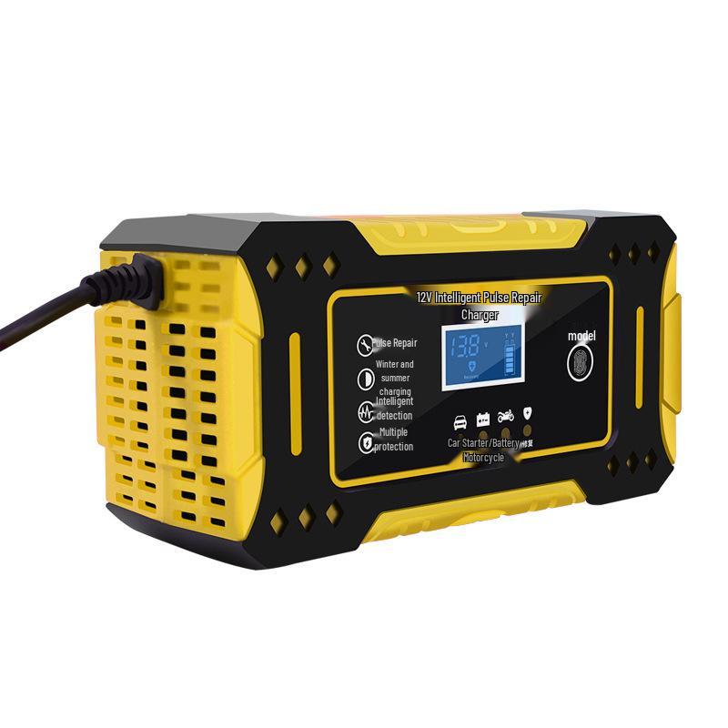 12V 6A Lead-Acid Battery Charger for Motorcycle & Car - Compatible with EU, US, UK, and AU Standards