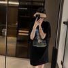 American Street Short-sleeved T-shirt Skirt Women's 2026 Spring and Summer Loose and Versatile Casual Printed Oversize Top