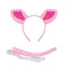 Piggy Tail Costume with Piggy Nose Headband Glove Skirt and Bowtie Halloween Piggy Costume for Kid Boy Girl Halloween