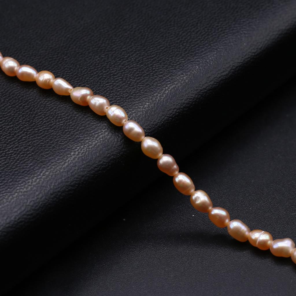 1String, Luxury Natural Freshwater Pearls, 3.8-4.2mm, Multicolor Rice-Shaped Pearl Beads for Jewelry Making DIY Crafts, Wedding Gift for Women, 36cm