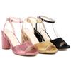 Luxusní zlaté dámské sandály Letní boty 2024 Sexy vysoké podpatky Pásky kolem kotníku Žabky Růžové boty na podpatku na párty Tanec Dámská značka