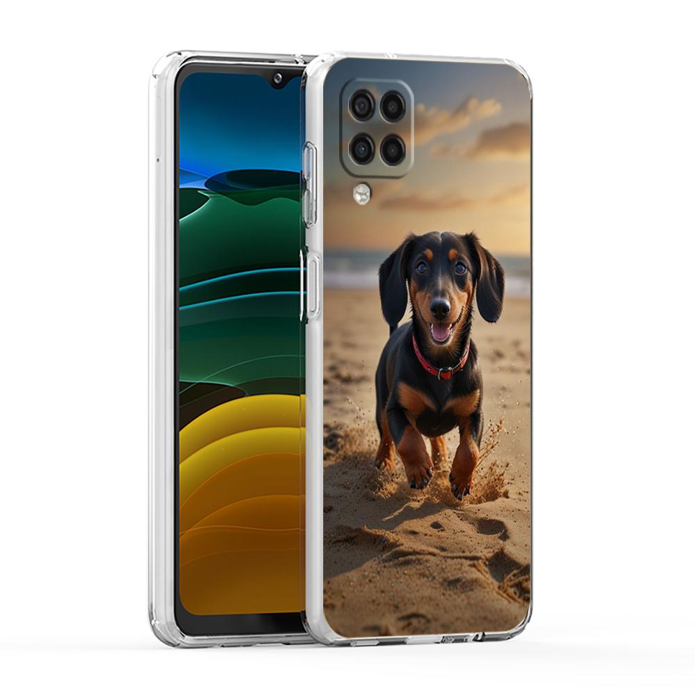 Dachshund Silhouette Dog Cute Phone Case For Samsung A13 A33 A35 A55 A73 A53 A23 A51 A71 A21S A31 A41 A05s A03S A15 A25 5G Cover