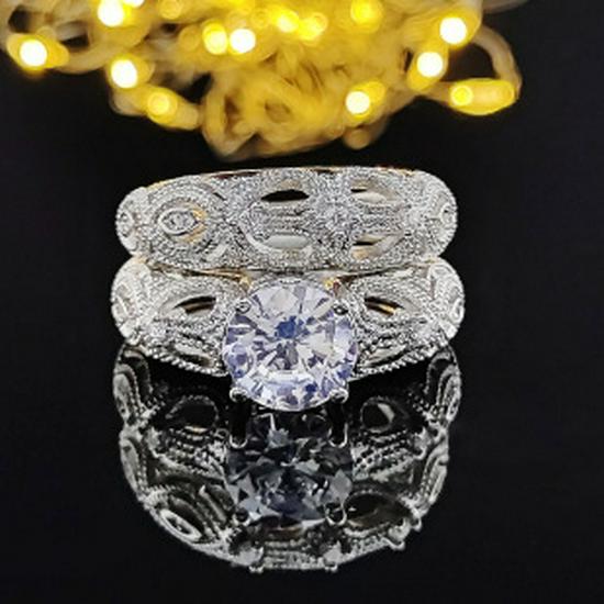 Women's Micro-Paved Diamond Combination Ring