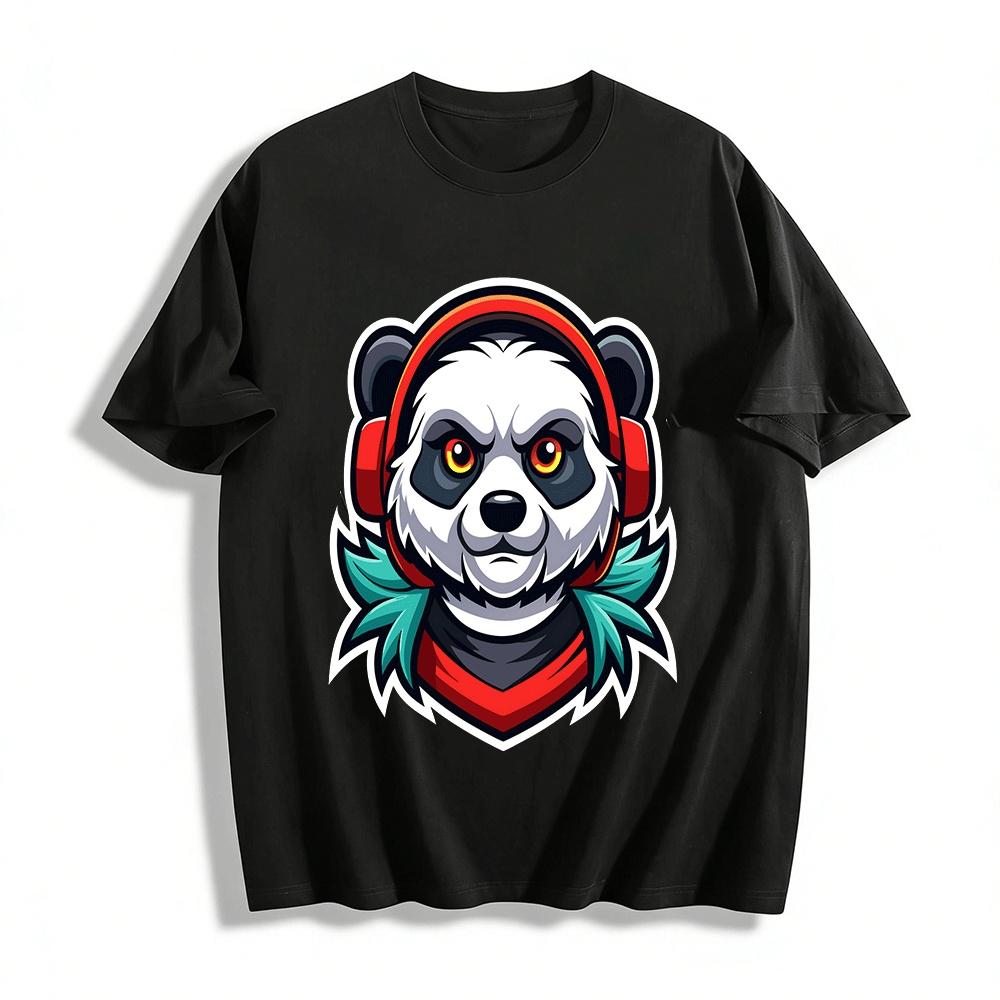

Cool E-Sports Panda Print Casual Unisex Trendy Top Pure cotton T-shirt XXS