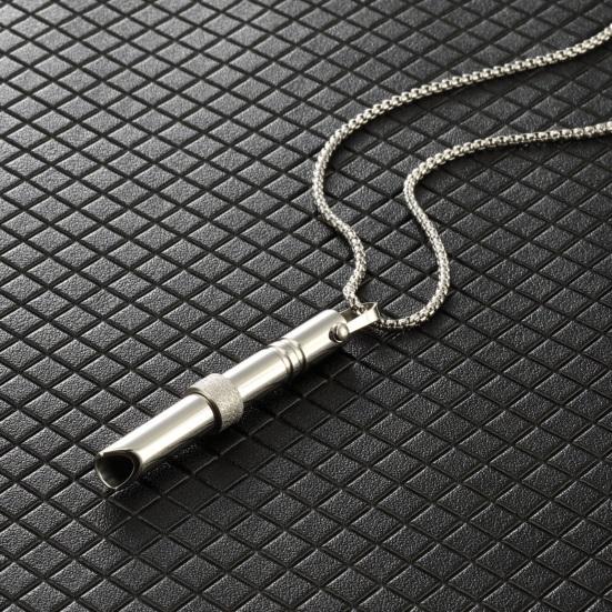 Mindful Breathing Necklace Anxiety Reduction Necklace Stainless Steel Stress And Panic Relief Necklace Adjustable Length Meditation Inner Peace