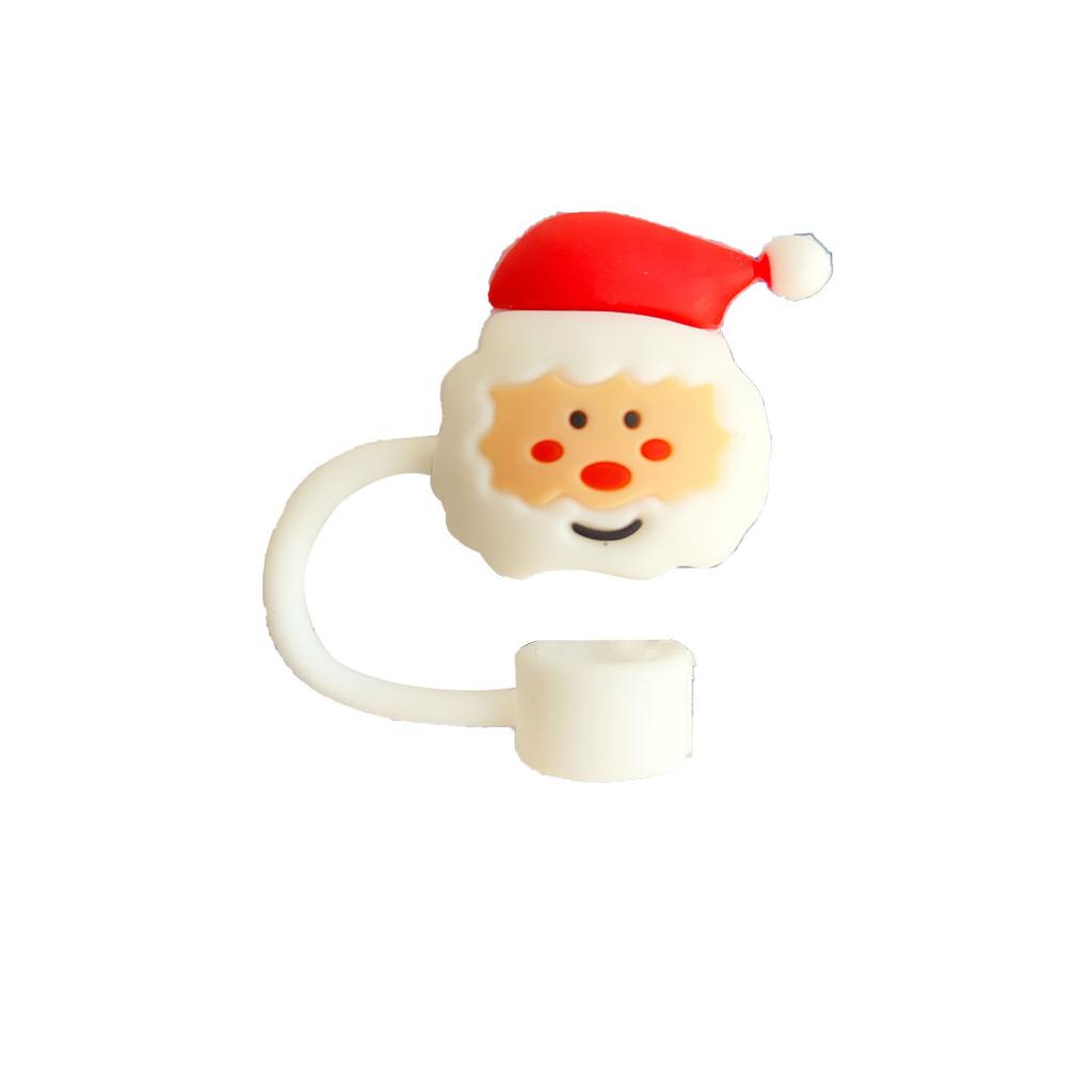 10mm Christmas Straw Cover Cap Dust-Proof Reusable Straw Tips Lids for Stanley Cup Straw Topper Compatible with 30&40 Oz Tumbler