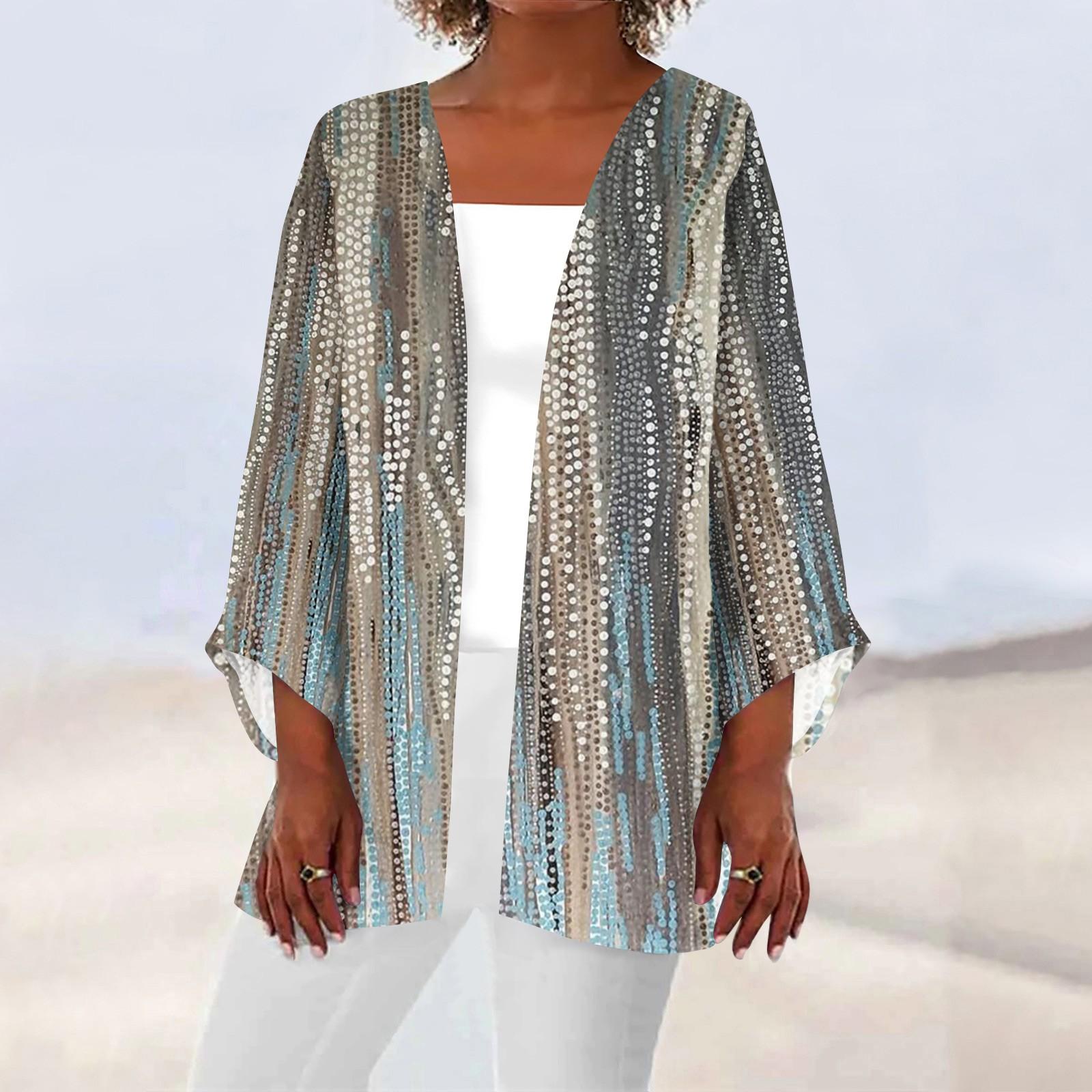 Женская повседневная модная легкая куртка средней длины с принтом в стиле ретро — фото 6