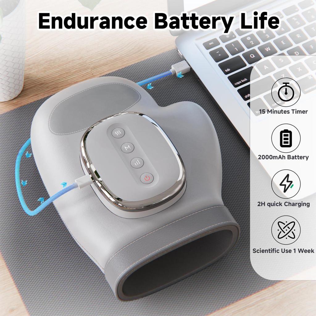 Electric Hand Massager Hot/Cold Care Wrist Massage Machine Heat/Air Bag Compression Carpal Tunnel Wrist Finger Kneadings Massage