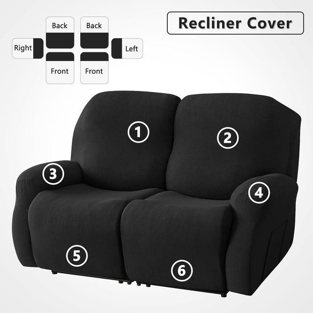 Water Repellent Recliner Sofa Cover Stretch Jacquard Slipcover Washable Relax Armchair Cover