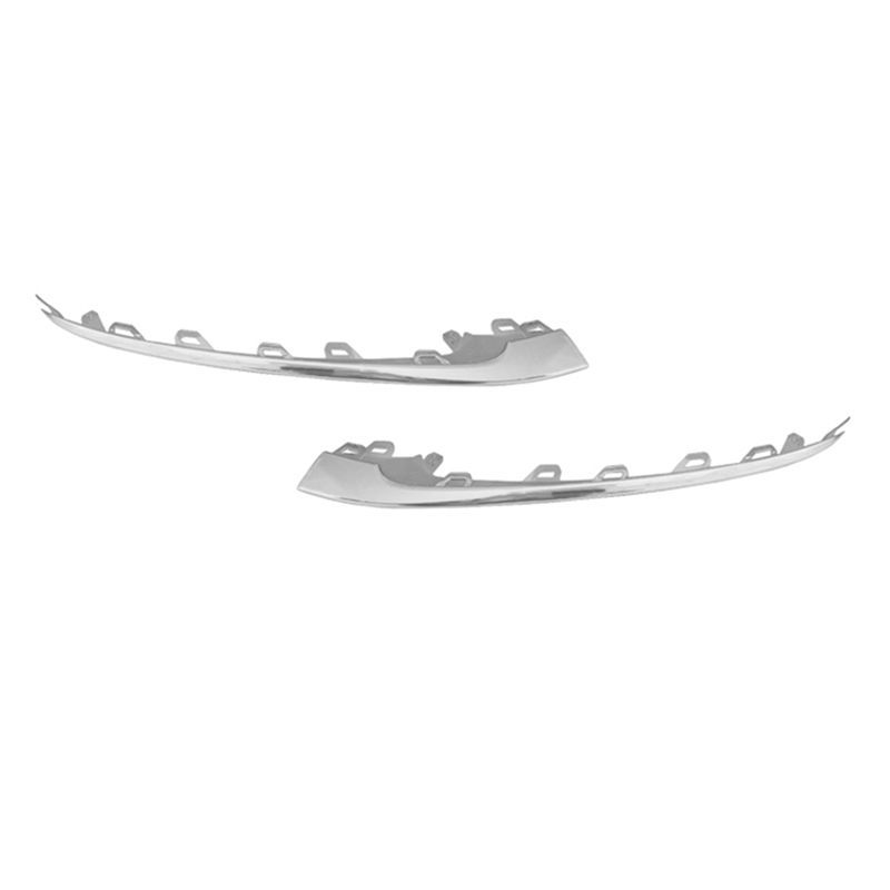 N61R-1Pair Front Bumper Bright Strip Lip Trim Chrome Molding For Mercedes W222 S450/560 2018- A2228857700,A2228857800
