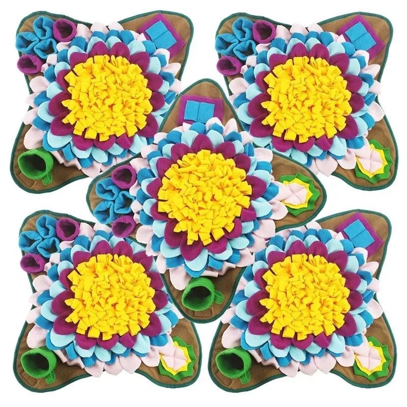 

Dogs Snuffle Mat Pet Leak Food Anti Choking Mat Cat Dog Training Blanket Nose Work Toy Pet Slowing Feeding Intelligence Mat 50x50cm