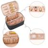 Fashion Large Capacity PU Makeup Bag PU Handheld Cosmetic Bag With Handle Divider Waterproof Women Toiletry Bag Toiletry Storage