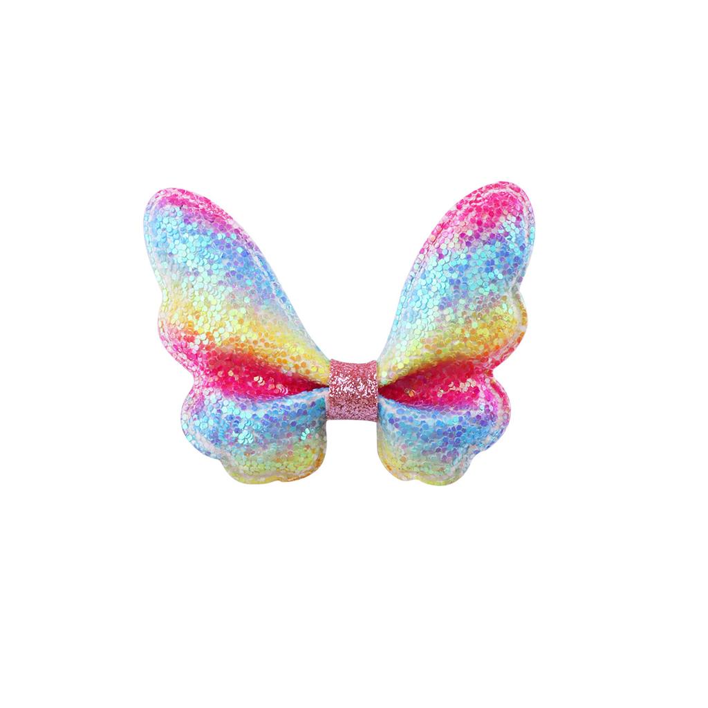 Glitter Mini Butterfly Hair Clips for Baby Girls Sparkly Colorful Hair Accessories Women Cute Small Tiny Clips Hair Accessories