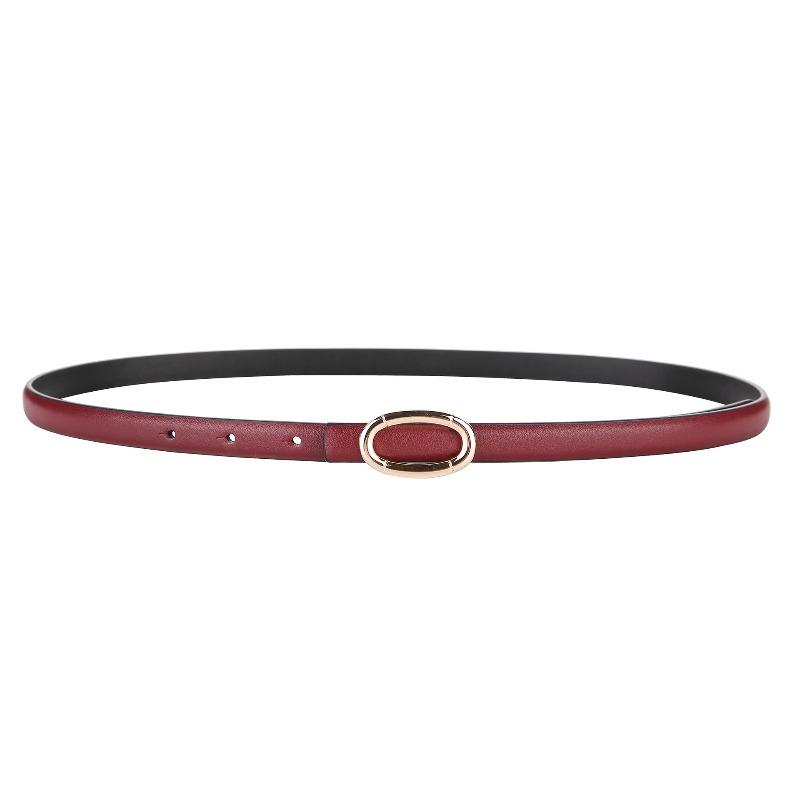 

Fashion belt women s trendy fashionk-styledress first layer cowhide thin belt 100cm бордовий