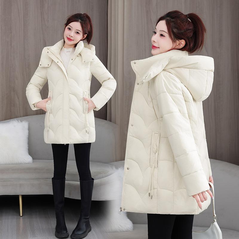 Winter Women's Long Fashionable Slim Warm Simple Versatile Coat
