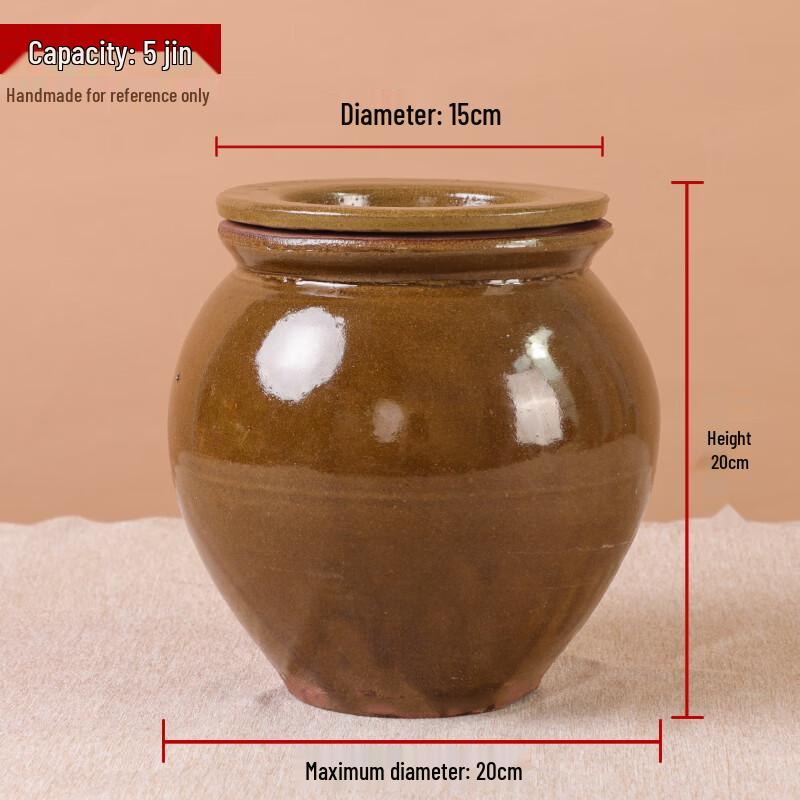 Traditional Ceramic Pickling Crock Pot