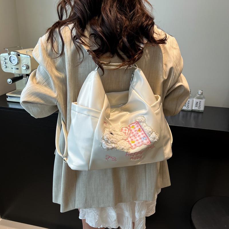 Fashion Casual Shoulder Bag 2025 Summer New Commuter Backpack Korean Version Ins Small Fresh and Cute Tote Bag